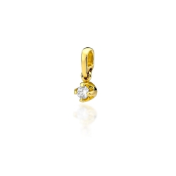 Zawieszka z żółtego złota 585 z diamentem 0,10ct The Diamonds BZ-34