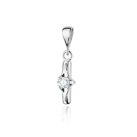 Przejdź do produktu Zawieszka z białego złota 585 z diamentem 0,10ct The Diamonds