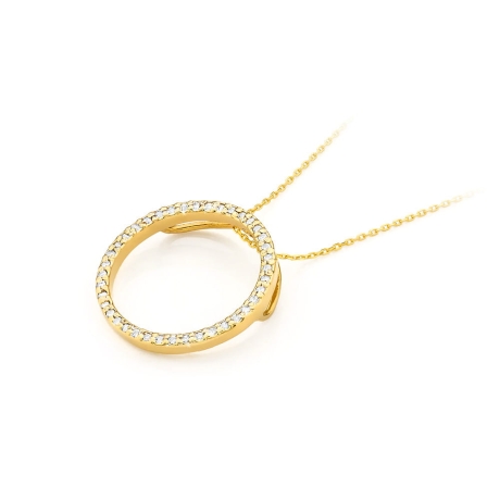 Przejdź do produktu Zawieszka z żółtego złota 585 z diamentami 0,20ct The Diamonds