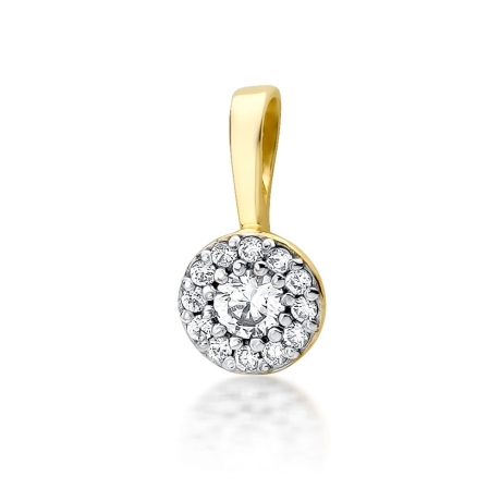 Przejdź do produktu Zawieszka z żółtego złota 585 z diamentami 0,22ct The Diamonds