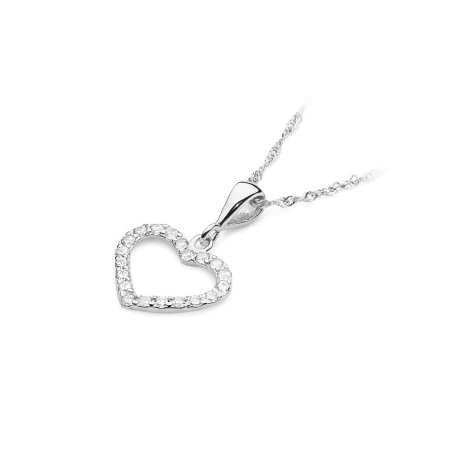 Przejdź do produktu Zawieszka z białego złota serce z diamentami 0,28ct The Diamonds