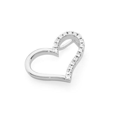 Przejdź do produktu Zawieszka z białego złota serce z diamentami 0,08ct The Diamonds
