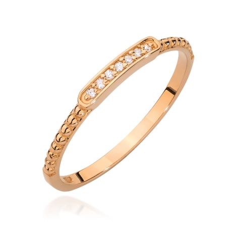 Przejdź do produktu Pierścionek zaręczynowy z różowego złota z diamentami 0,04ct Fire Of Love