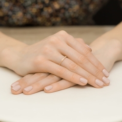 Pierścionek zaręczynowy z różowego złota z diamentami 0,04ct Fire Of Love