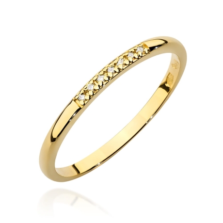 Przejdź do produktu Pierścionek zaręczynowy z żółtego złota z diamentami 0,04ct Fire Of Love