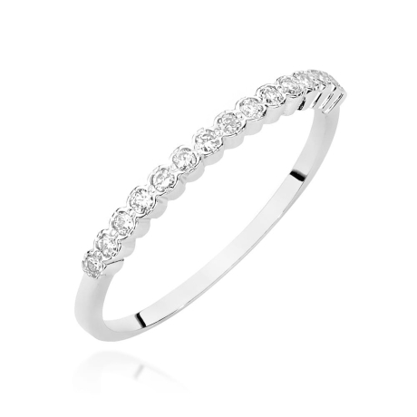 Przejdź do produktu Pierścionek zaręczynowy z białego złota z diamentami 0,07ct Fire Of Love 