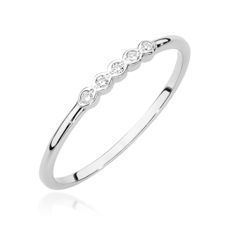 Przejdź do produktu Pierścionek zaręczynowy z białego złota z diamentami 0,04ct Fire Of Love 