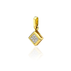 Zawieszka z żółtego złota 585 z diamentami 0,045ct The Diamonds