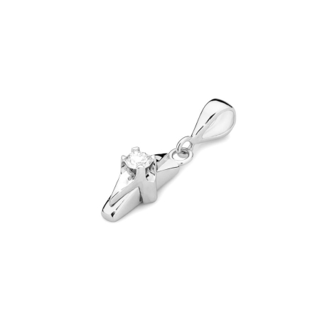 Przejdź do produktu Zawieszka z białego złota 585 z diamentem 0,08ct The Diamonds