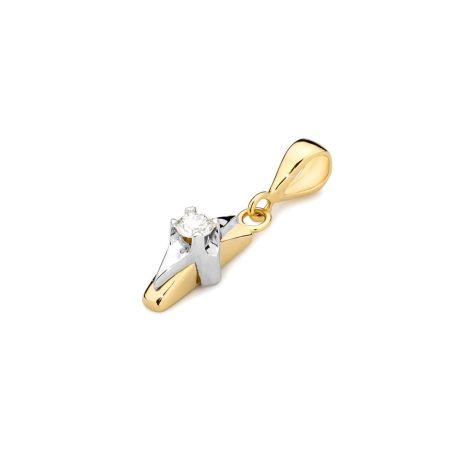 Przejdź do produktu Zawieszka z żółtego złota 585 z diamentem 0,10ct The Diamonds