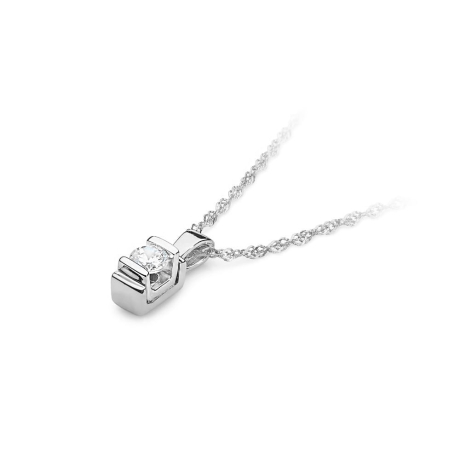 Przejdź do produktu Zawieszka z białego złota 585 z diamentem 0,10ct The Diamonds