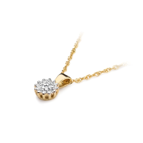 Przejdź do produktu Zawieszka z żółtego złota 585 z diamentami 0,10ct The Diamonds
