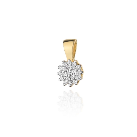 Przejdź do produktu Zawieszka z żółtego złota 585 z diamentami 0,10ct The Diamonds