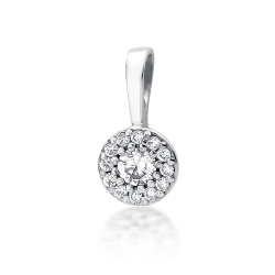 Zawieszka z białego złota 585 z diamentami 0,22ct The Diamonds