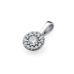 Zawieszka z białego złota 585 z diamentami 0,22ct The Diamonds
