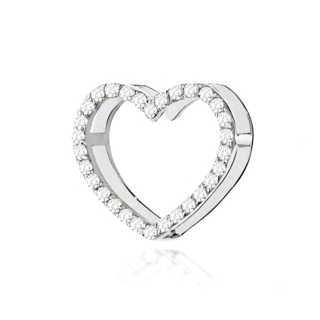 Przejdź do produktu Zawieszka z białego złota serce z diamentami 0,15ct The Diamonds 