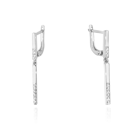 Przejdź do produktu Kolczyki z białego złota 585 z diamentami 0,08ct The Diamonds