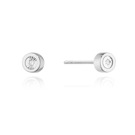 Przejdź do produktu Kolczyki z białego złota 585 z diamentami 0,03ct The Diamonds