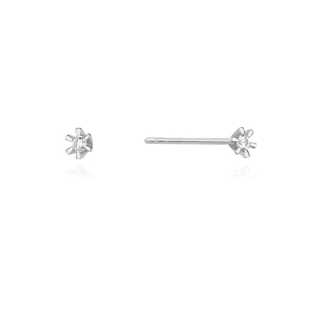 Przejdź do produktu Kolczyki z białego złota 585 z diamentami 0,04ct The Diamonds