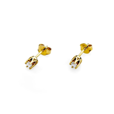 Przejdź do produktu Kolczyki z żółtego złota 585 z diamentami 0,16ct The Diamonds