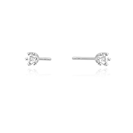 Przejdź do produktu Kolczyki z białego złota 585 z diamentami 0,02ct The Diamonds