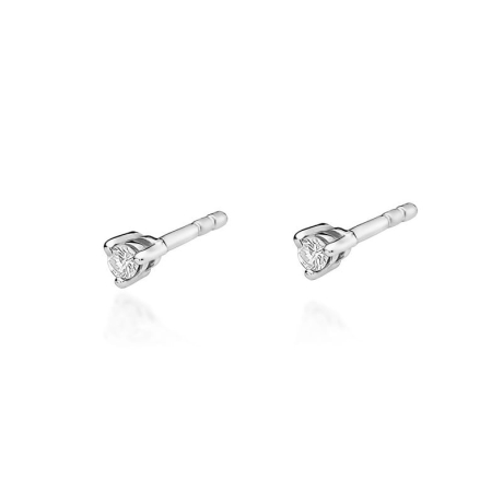 Przejdź do produktu Kolczyki z białego złota 585 z diamentami 0,08ct The Diamonds