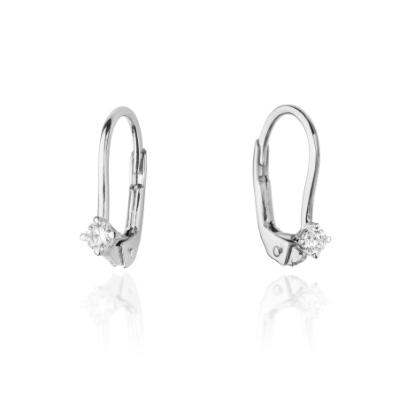 Przejdź do produktu Kolczyki z białego złota 585 z diamentami 0,06ct The Diamonds