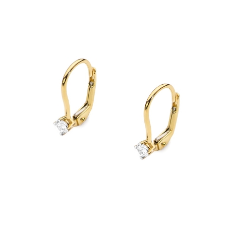 Przejdź do produktu Kolczyki z żółtego złota 585 z diamentami 0,16ct The Diamonds
