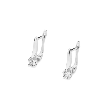 Przejdź do produktu Kolczyki z białego złota 585 z diamentami 0,02ct The Diamonds