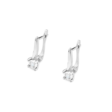 Przejdź do produktu Kolczyki z białego złota 585 z diamentami 0,16ct The Diamonds