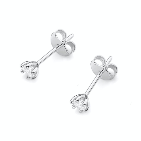 Przejdź do produktu Kolczyki z białego złota 585 z diamentami 0,20ct The Diamonds
