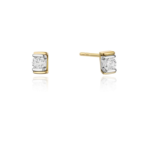 Przejdź do produktu Kolczyki z żółtego złota 585 z diamentami 0,20ct The Diamonds