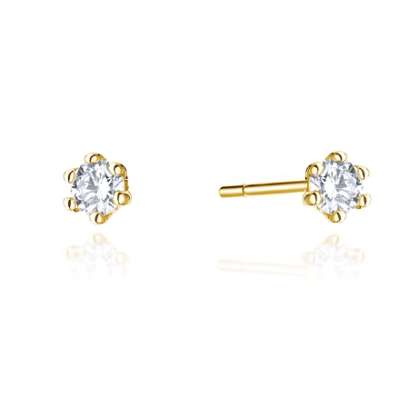 Przejdź do produktu Kolczyki z żółtego złota 585 z diamentami 0,08ct The Diamonds