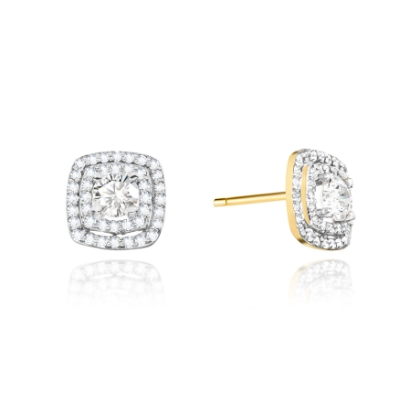 Przejdź do produktu Kolczyki z żółtego złota 585 z diamentami 1,00ct diament The Diamonds