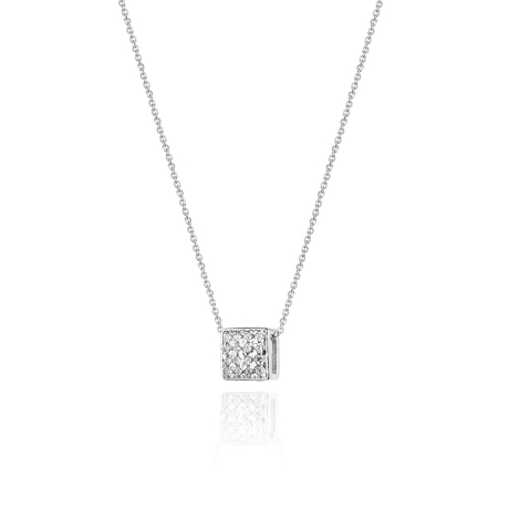 Przejdź do produktu Naszyjnik z białego złota z diamentami 0,08ct The Diamonds 