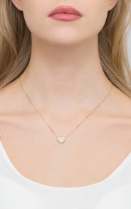 Naszyjnik z żółtego złota z diamentami 0,07ct The Diamonds