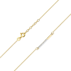 Naszyjnik z żółtego złota z diamentami 0,03ct The Diamonds