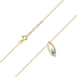 Naszyjnik z żółtego złota z szafirem i diamentami 0,03ct The Diamonds