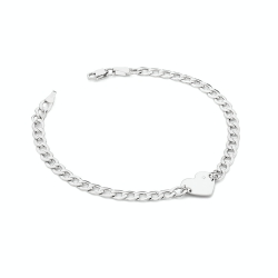 Bransoletka z białego złota 585 z diamentami 0,005ct The Diamonds