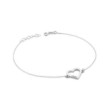 Przejdź do produktu Bransoletka z białego złota 585 z diamentami 0,015ct The Diamonds B008