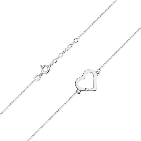 Przejdź do produktu Bransoletka z białego złota 585 z diamentami 0,015ct The Diamonds B008