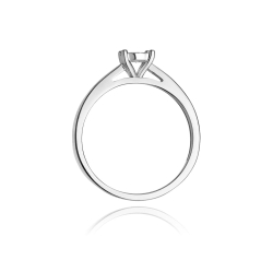 Pierścionek zaręczynowy z białego złota z diamentem 0,08ct Fire Of Love