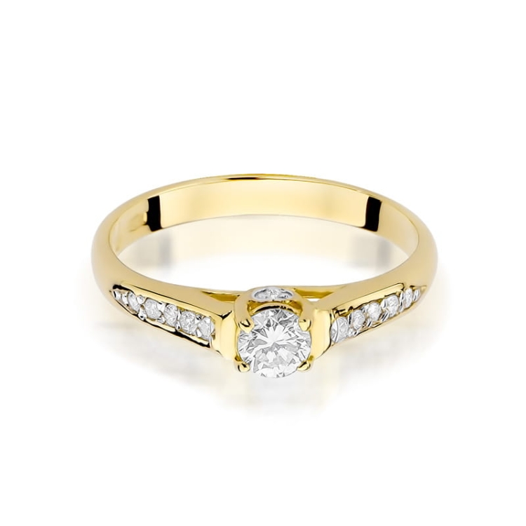 Pierścionek zaręczynowy z żółtego złota z brylantami 0,33ct Fire Of Love