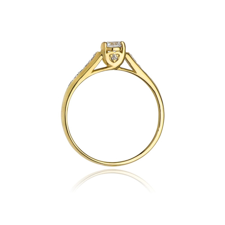 Pierścionek zaręczynowy z żółtego złota z brylantami 0,33ct Fire Of Love