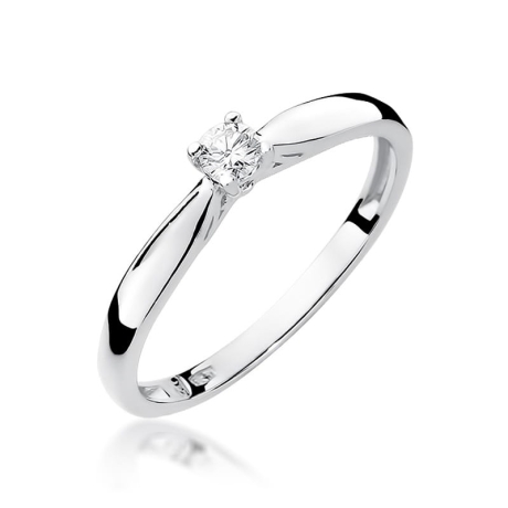 Przejdź do produktu Pierścionek zaręczynowy z białego złota z diamentem 0,10ct Fire Of Love