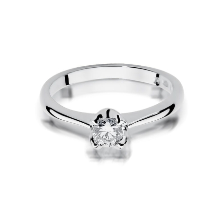 Przejdź do produktu Pierścionek zaręczynowy z białego złota z diamentem 0,30ct Fire Of Love 