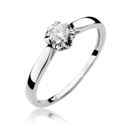Przejdź do produktu Pierścionek zaręczynowy z białego złota z diamentem 0,15ct Fire Of Love