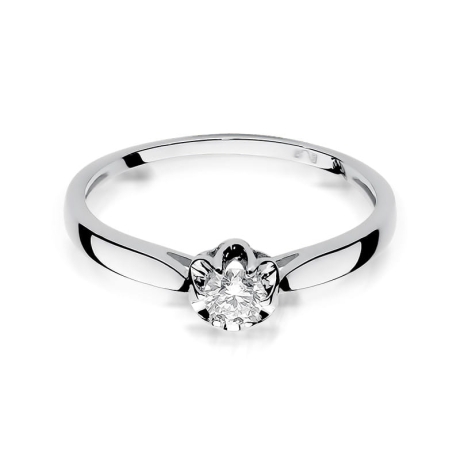 Przejdź do produktu Pierścionek zaręczynowy z białego złota z diamentem 0,15ct Fire Of Love