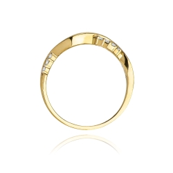 Pierścionek zaręczynowy z żółtego złota z diamentami 0,07ct Fire Of Love