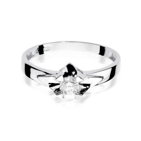 Przejdź do produktu Pierścionek zaręczynowy z białego złota z diamentem 0,30ct Fire Of Love 